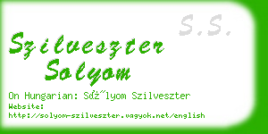 szilveszter solyom business card